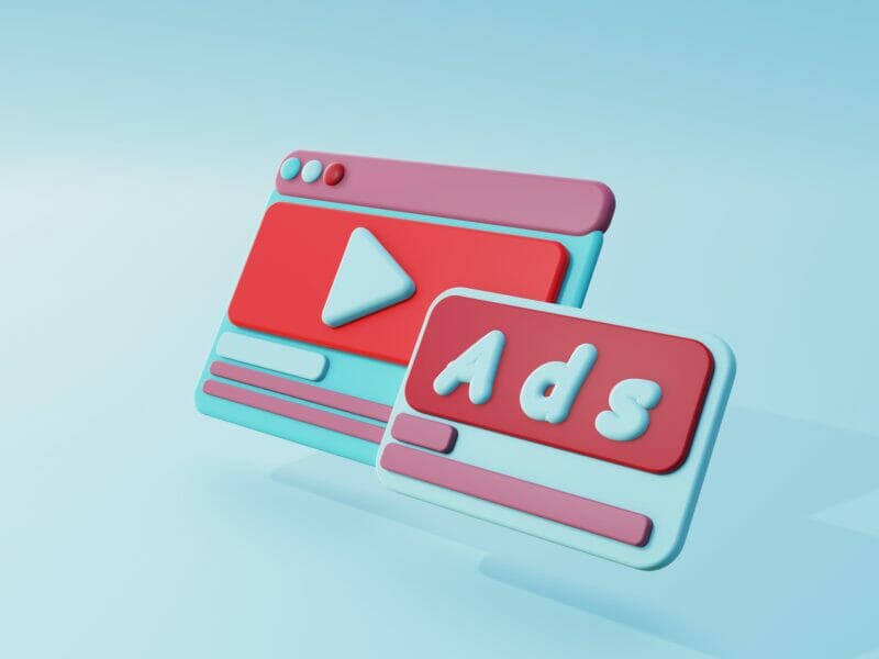 advertising on YouTube - vector image