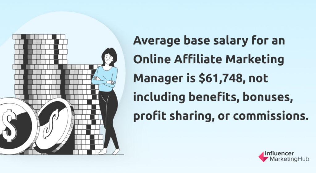 Average base salary online affiliate marketing manager